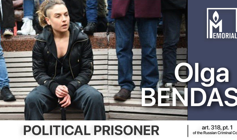 Olga Bendas, a defendant in the ‘Palace Case,’ is a political prisoner