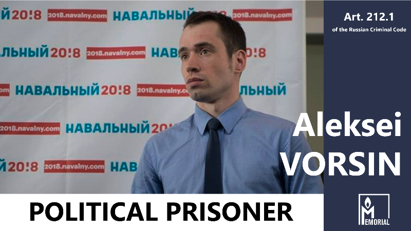 Aleksei Vorsin, head of Navalny’s office in Khabarovsk, is a political prisoner