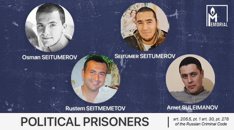 Four residents of Crimea, charged with involvement in Hizb ut-Tahrir, are political prisoners