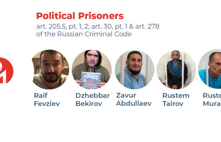 Five Crimeans charged with involvement in Hizb ut-Tahrir, an organisation banned in Russia, are political prisoners